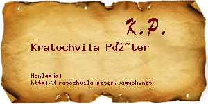 Kratochvila Péter névjegykártya